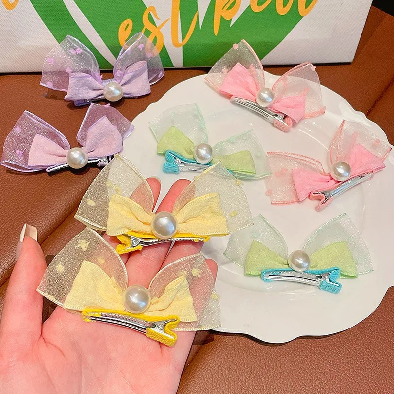 1 Pair Mesh Pearl Bowknot Kids Hair Clips Cute Headwear For Children Korean Style Fashion Cute Hair Clips Accessories Wholesale
1 Pair Mesh Pearl Bowknot Kids Hair Clips Cute Headwear For Children Korean Style Fashion Cute Hair Clips Accessories Wholesale