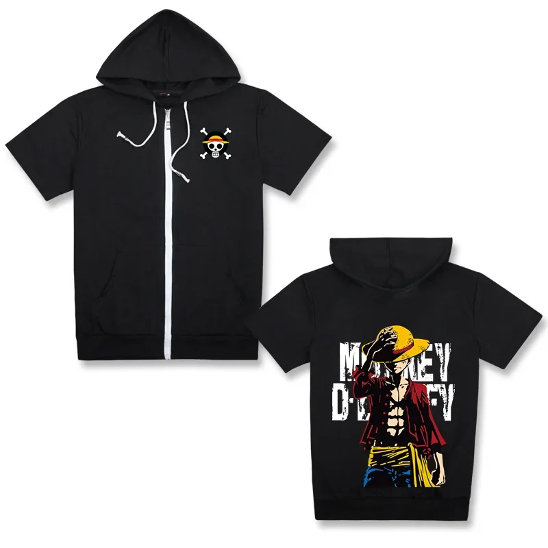 One Piece Anime Sweater Jacket Luffy Trafalgaro Surrounding The Same Zipper Hooded Short-sleeved Shirt Clothes
One Piece Anime Sweater Jacket Luffy Trafalgaro Surrounding The Same Zipper Hooded Short-sleeved Shirt Clothes