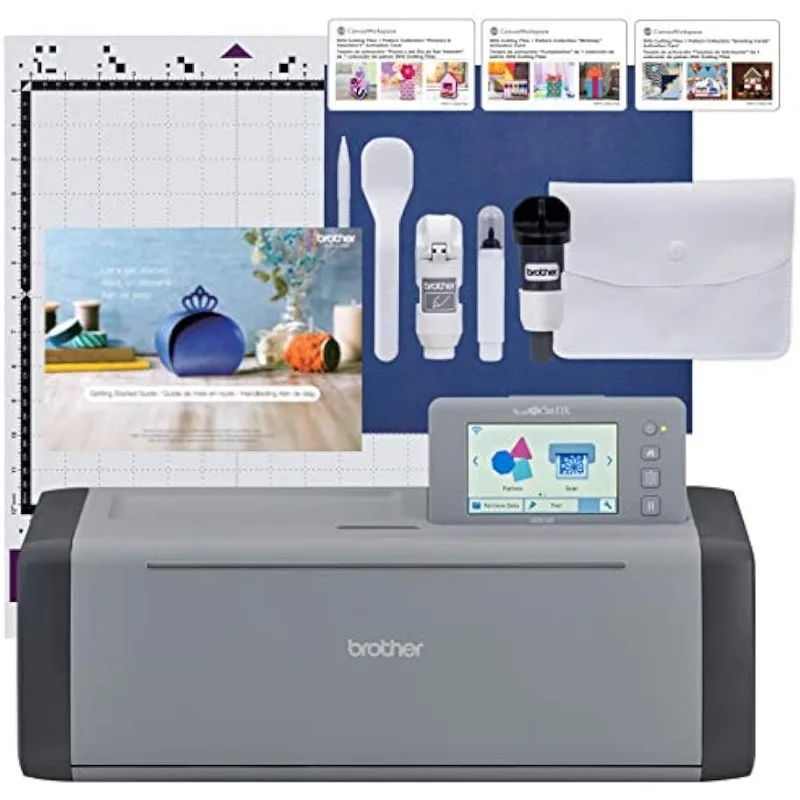 

Brother ScanNCut SDX125EGY Electronic DIY Cutting Machine with Scanner, Make Custom Stickers, Vinyl Wall Art