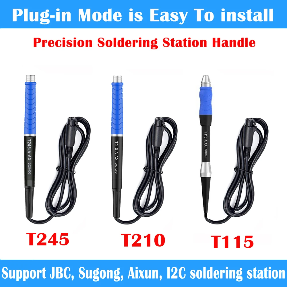 

JC Aixun Soldering Station Handle T245 T115 T210 Solder Station Compatible I2C/JBC/XSoldering/JABE UD-1200 T3A T3B Soldering Tip