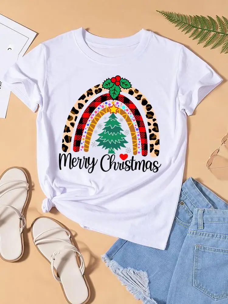 Lovely Letter Style Print Fashion Women Tee Top Christmas Lady New Year Short Sleeve Shirt Clothing Clothes Graphic T-shirt
Lovely Letter Style Print Fashion Women Tee Top Christmas Lady New Year Short Sleeve Shirt Clothing Clothes Graphic T-shirt