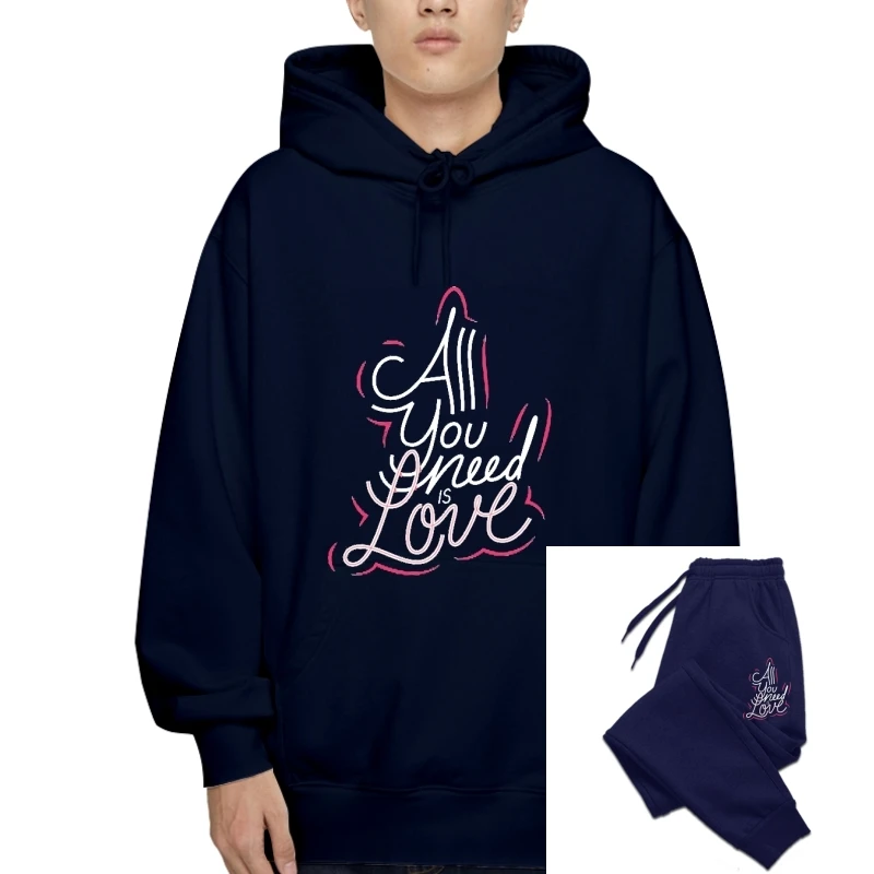 

All You Need Is Love Music Hoody Bible Quote Song Lyric SweatSweatshirt Outerwear Mens Womens B03