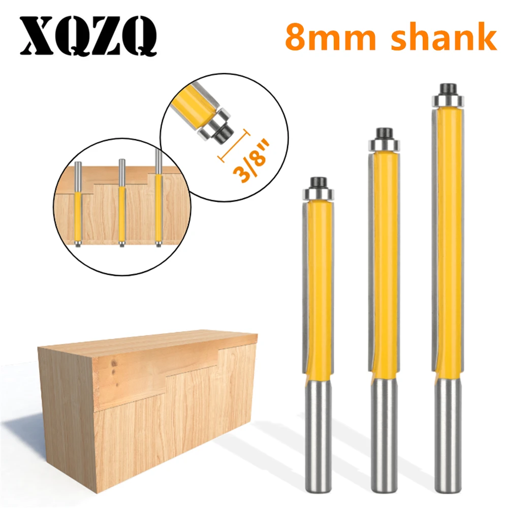 8mm Shank Cover 3/8" Flush Trim Bit Router Bit Carbide Cutters Woodworking Milling Cutter For Wood Bit Face Mill Tools
8mm Shank Cover 3/8" Flush Trim Bit Router Bit Carbide Cutters Woodworking Milling Cutter For Wood Bit Face Mill Tools
