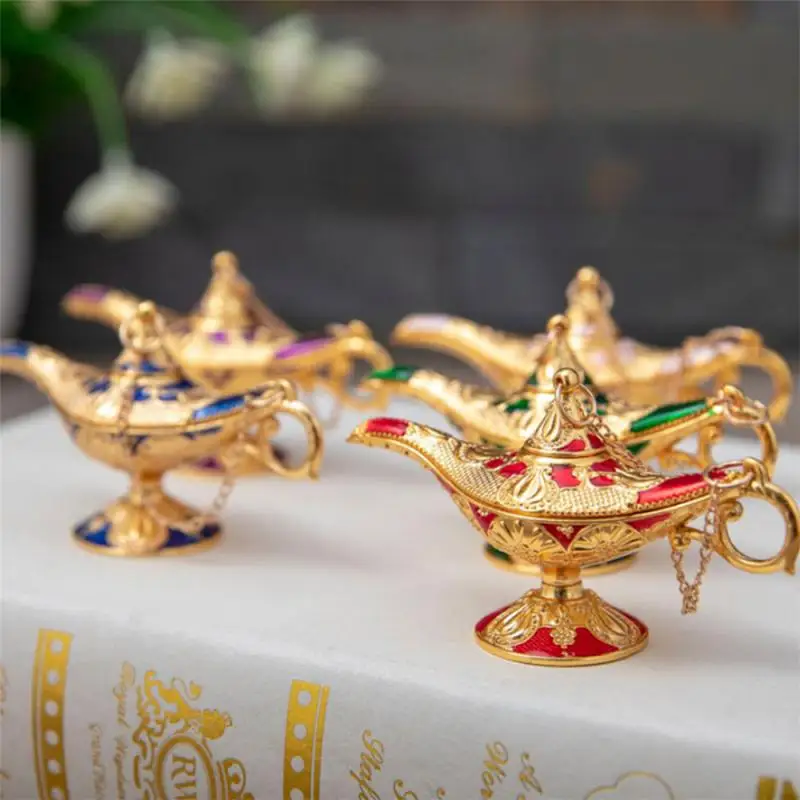 

Retro Lamp Decor Wishing Tea Oil Pot Fairy Tale Craft Greative Gift Small Exquisite Table Ornament Home Decoration