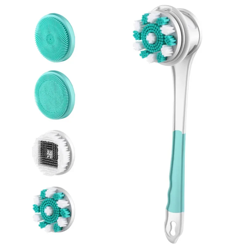 4 In 1 Hot Sale Long Handle Multi Functional Waterproof Soft Silicone Back Massage Electric Brush Silicone Bath Body Brush 
4 In 1 Hot Sale Long Handle Multi Functional Waterproof Soft Silicone Back Massage Electric Brush Silicone Bath Body Brush