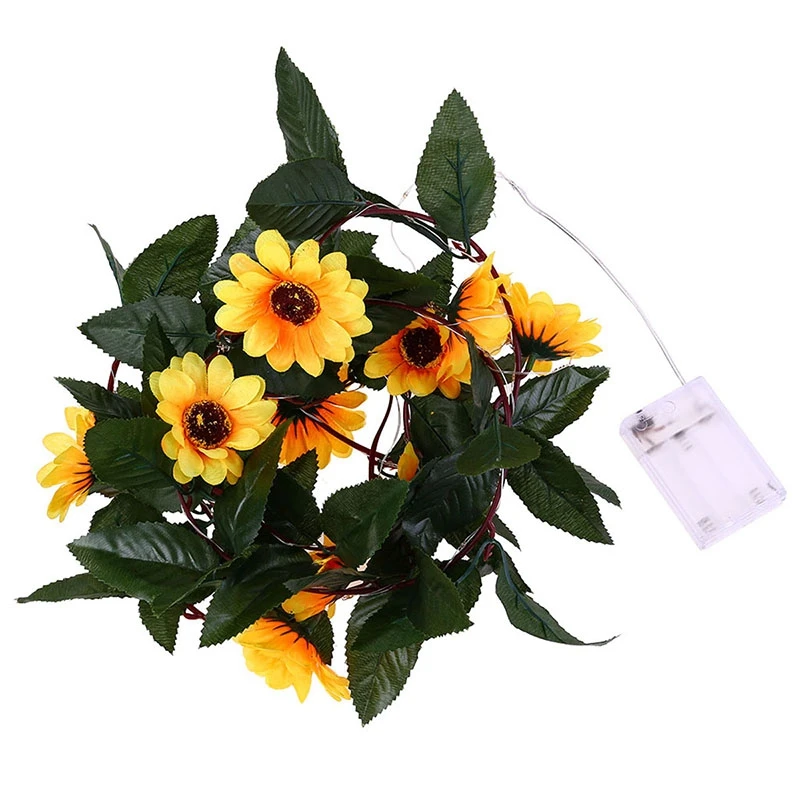Batteries Powered 30 LED Silver String Fairy Lights With Sunflowers And Timer Function, Warm White
Batteries Powered 30 LED Silver String Fairy Lights With Sunflowers And Timer Function, Warm White