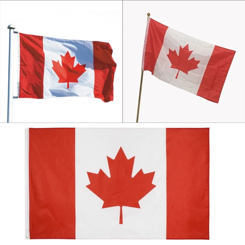 

90X150cm Polyester Canada Flag Nederland National Flags 3-color Canadian Banners