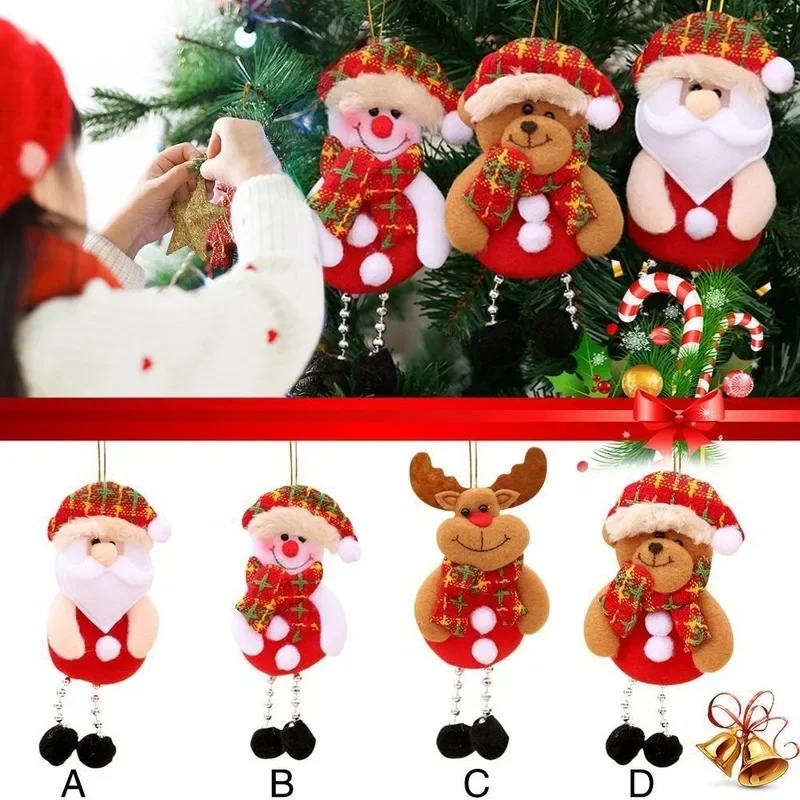 

Merry Christmas Ornaments Christmas Gift Santa Claus Deer Snowman Xmas Tree Hanging Decor Toy Doll Hang Decorations for home