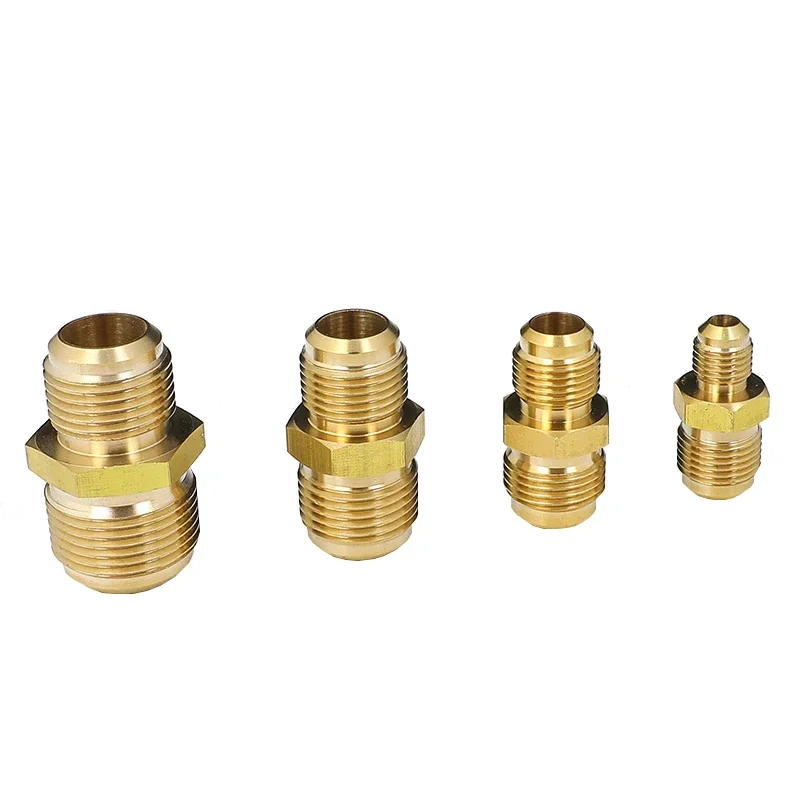 

45 Degree SAE-Standard Flare 1/4" 3/8" 1/2" 3/4" OD Tube Equal Reducer Brass Pipe Fitting Connector Adapeter Coupling For Air Co