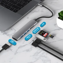 USB 3.1 Type-C Hub To HDMI Adapter 4K Thunderbolt 3 USB C Hub with Hub 3.0 TF SD Reader Slot PD for MacBook Pro/Air/Huawei Mate
USB 3.1 Type-C Hub To HDMI Adapter 4K Thunderbolt 3 USB C Hub with Hub 3.0 TF SD Reader Slot PD for MacBook Pro/Air/Huawei Mate