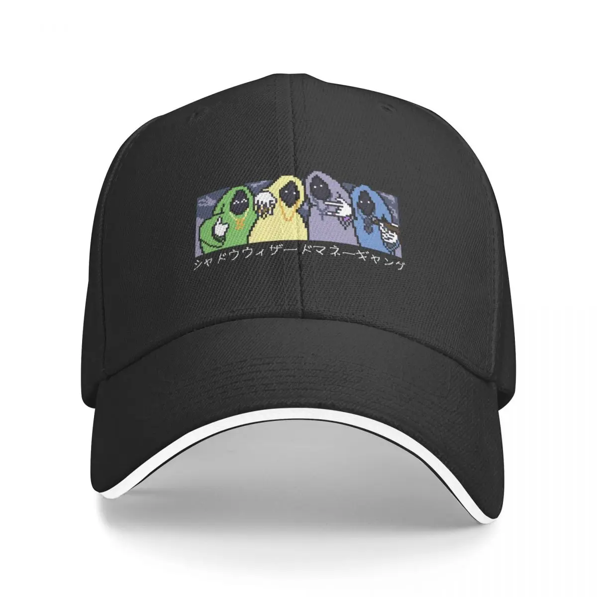 

SHADOW WIZARD MONEY GANG WHITE TEXT pixel art Baseball Cap Brand Man cap Fashion Beach Women's Beach Visor Men's