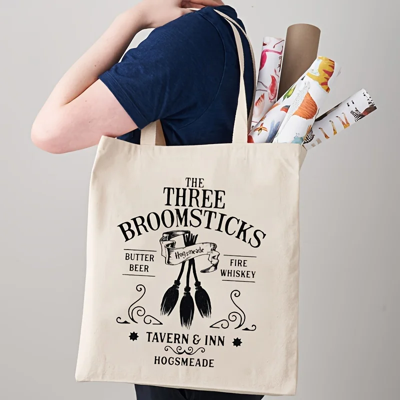 Three Broomsticks Pattern Tote Bag Large Capacity Shoulderbag Women's Casual Handbag for School Shopping Folding Handle Bags
Three Broomsticks Pattern Tote Bag Large Capacity Shoulderbag Women's Casual Handbag for School Shopping Folding Handle Bags