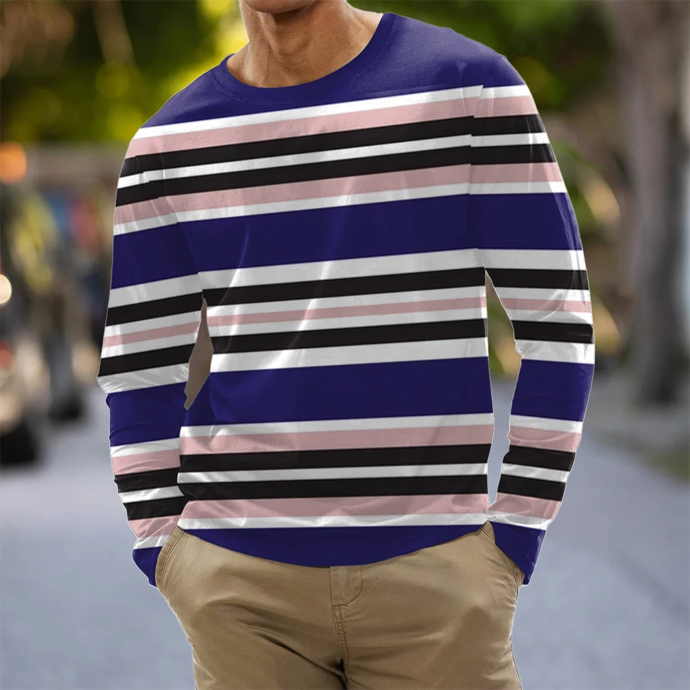 Mens T-Shirts Casual Striped Harajuku Korean autumn Long Sleeve T-Shirts Round Neck Blouse Shirt Pullover Tops Streetwear Tops
Mens T-Shirts Casual Striped Harajuku Korean autumn Long Sleeve T-Shirts Round Neck Blouse Shirt Pullover Tops Streetwear Tops