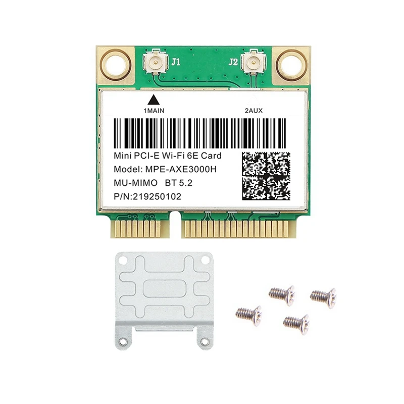 WiFi 6E MPE-AXE3000H Mini PCI-E Wifi Card Bluetooth 5.2 AX210 Network Card 802.11AX/AC Wireless Adapter
WiFi 6E MPE-AXE3000H Mini PCI-E Wifi Card Bluetooth 5.2 AX210 Network Card 802.11AX/AC Wireless Adapter
