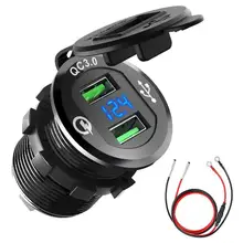 Car Motorcycle Refitted Dual USB Car Charger Socket Adapter Power Adaptor for Mobile Phone Tablet QC3.0 Metal Quick Charging
Car Motorcycle Refitted Dual USB Car Charger Socket Adapter Power Adaptor for Mobile Phone Tablet QC3.0 Metal Quick Charging