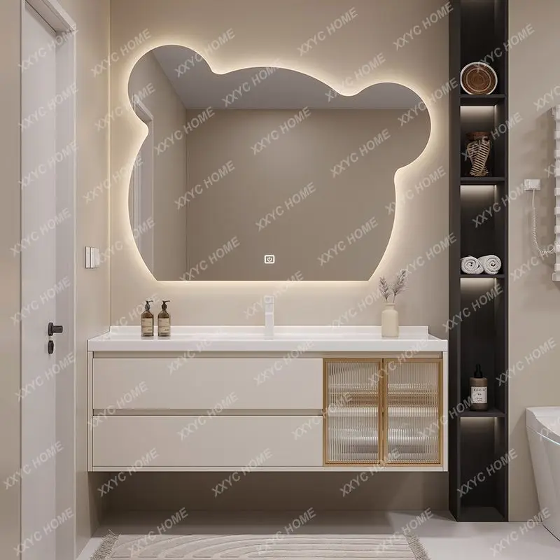 Bathroom Cabinet Combination Modern Light Luxury Ceramic Whole Washbin Bathroom Table Sink Washbasin
Bathroom Cabinet Combination Modern Light Luxury Ceramic Whole Washbin Bathroom Table Sink Washbasin