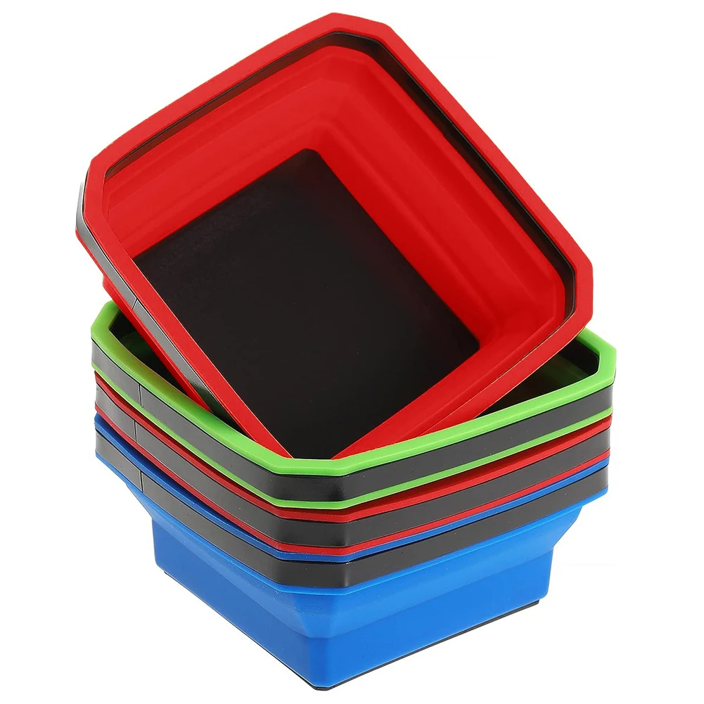 3pcs 4.5 In Magnetic Tray Box Multicolor Collapsible Magnetic Parts Tray Storage Plate Box Tray For Screw Bolts Nut Washers Pins
3pcs 4.5 In Magnetic Tray Box Multicolor Collapsible Magnetic Parts Tray Storage Plate Box Tray For Screw Bolts Nut Washers Pins