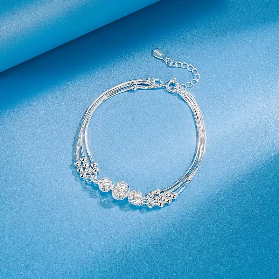 Hot New 925 Sterling Silver Charm Lucky Beads Bracelet For Women Luxury Fashion Party Wedding Jewelry Accessories Christmas Gift
Hot New 925 Sterling Silver Charm Lucky Beads Bracelet For Women Luxury Fashion Party Wedding Jewelry Accessories Christmas Gift