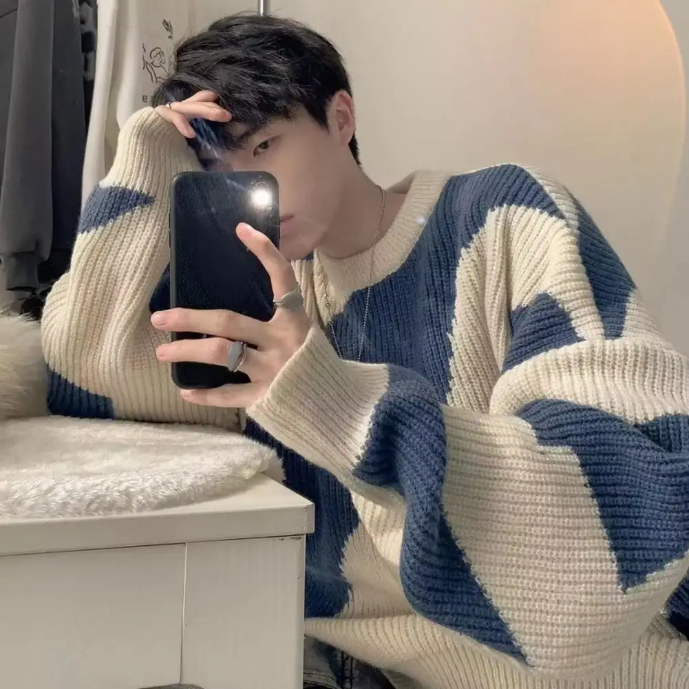 Round Neck Men Top Vintage Cozy Men's Knitted Sweater with Soft Loose Fit Round Neck for Fall Winter Thick Elastic Pullover
Round Neck Men Top Vintage Cozy Men's Knitted Sweater with Soft Loose Fit Round Neck for Fall Winter Thick Elastic Pullover