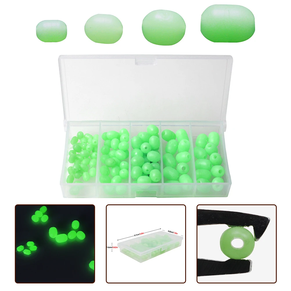 100 Pcs Soft Plastic Luminous Glow Fishing Beads Sea Fishing Lure Floating Tackle Soft Plastic Glow Fluorescent Green
100 Pcs Soft Plastic Luminous Glow Fishing Beads Sea Fishing Lure Floating Tackle Soft Plastic Glow Fluorescent Green