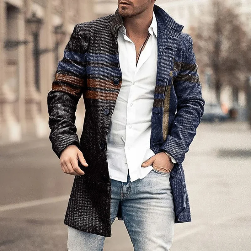 New Spring, Autumn and Winter Men's Woolen Stand Collar Mid-Length Casual Coat Popular Woolen Overcoat
New Spring, Autumn and Winter Men's Woolen Stand Collar Mid-Length Casual Coat Popular Woolen Overcoat