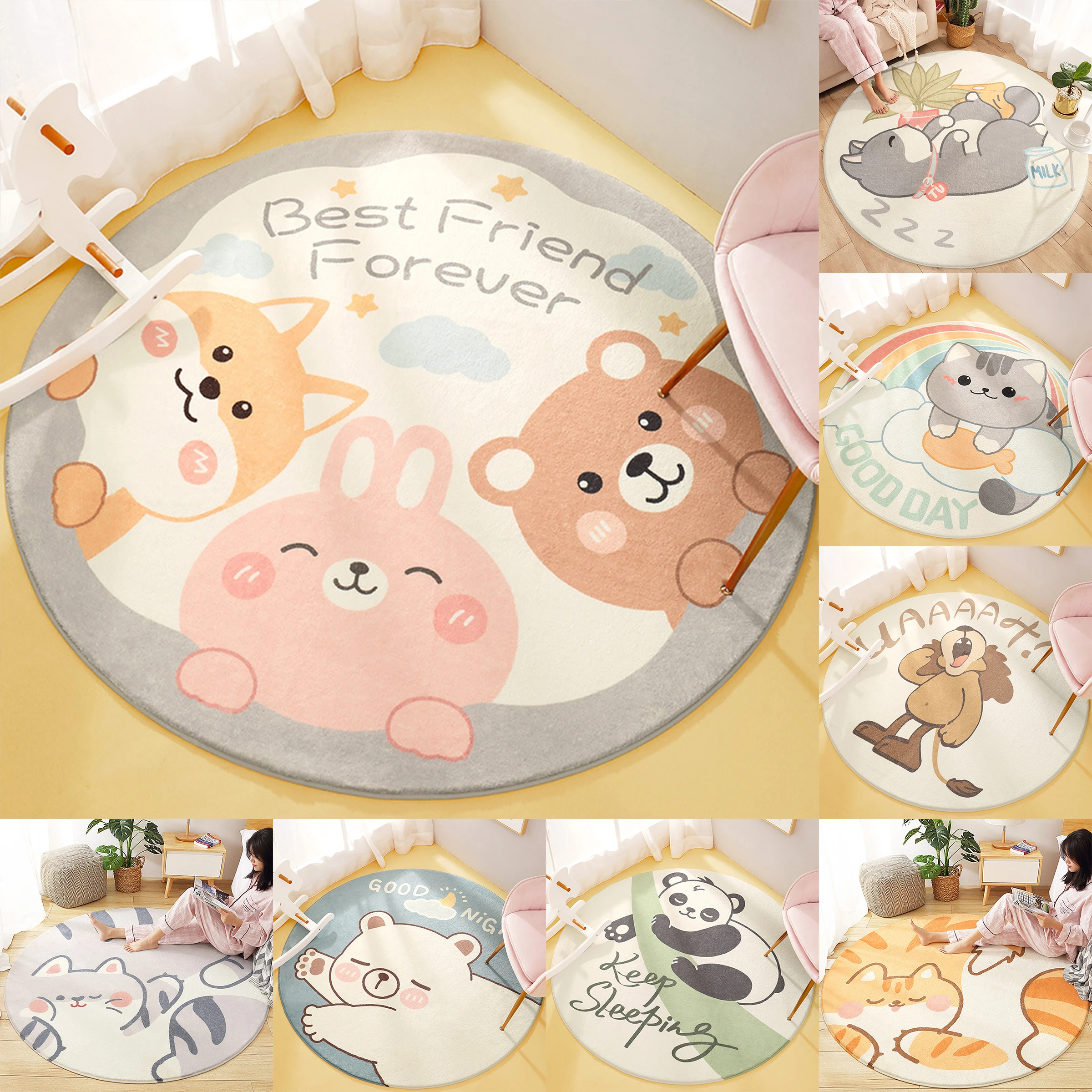 Cute Cartoon Round Carpet Ins Children's Room Bedroom Bedside Living Room Sofa Coffee Table Carpet Floor Mat декор комнаты ковер
Cute Cartoon Round Carpet Ins Children's Room Bedroom Bedside Living Room Sofa Coffee Table Carpet Floor Mat декор комнаты ковер
