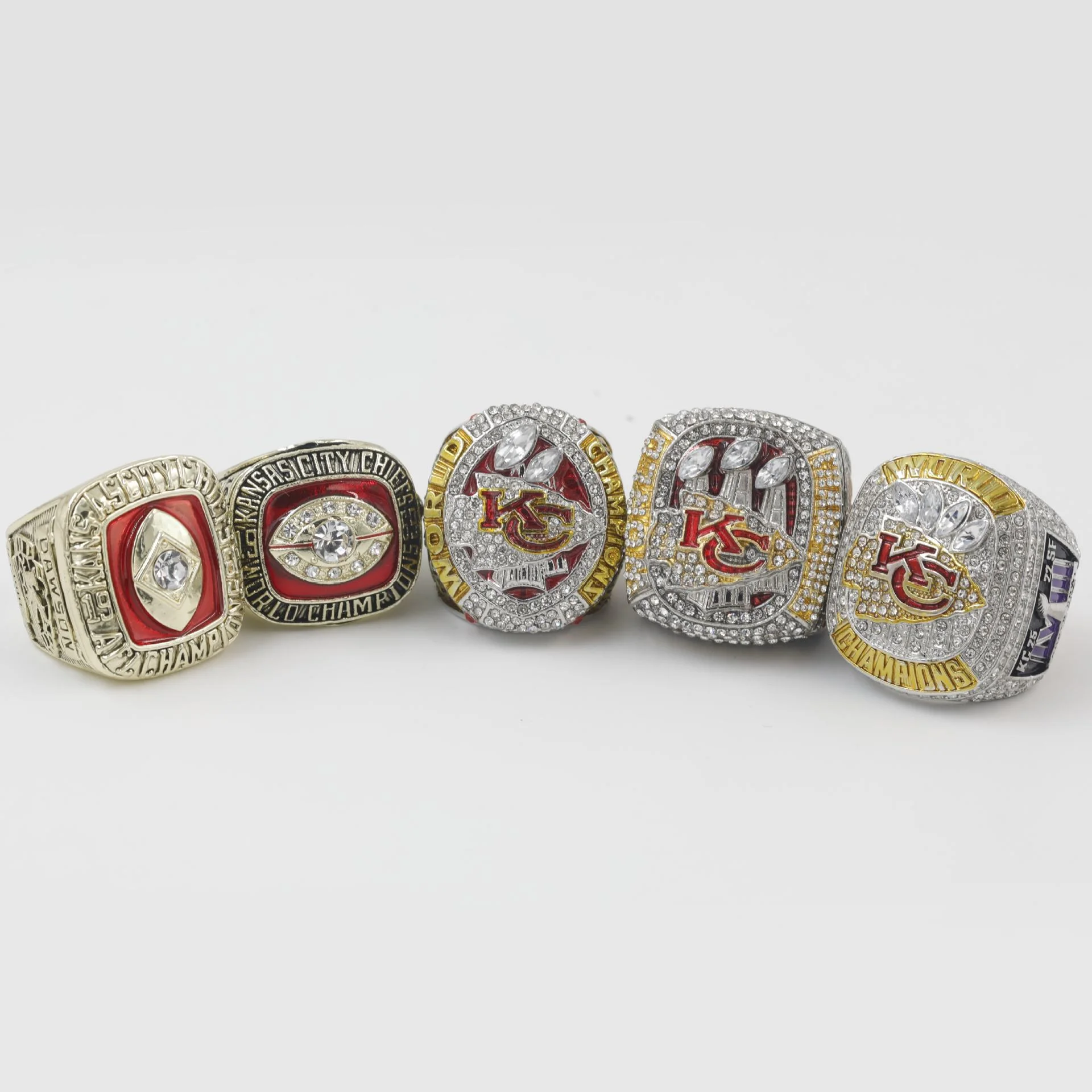 

5Pcs/Set New 1966/1969/2019/2022/2023 Championship ring Set souvenir Gift for Friends Ring Gift Fan souvenir ring