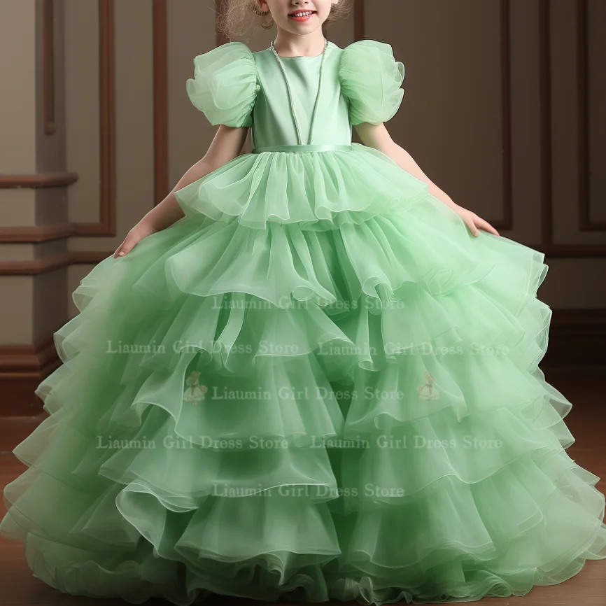 Green Tulle Ball Gown With Sash Tiered Short Sleeve Flower Girl Dresses for Wedding Communion Party Pageant Skirt Custom FL4-2.5
Green Tulle Ball Gown With Sash Tiered Short Sleeve Flower Girl Dresses for Wedding Communion Party Pageant Skirt Custom FL4-2.5