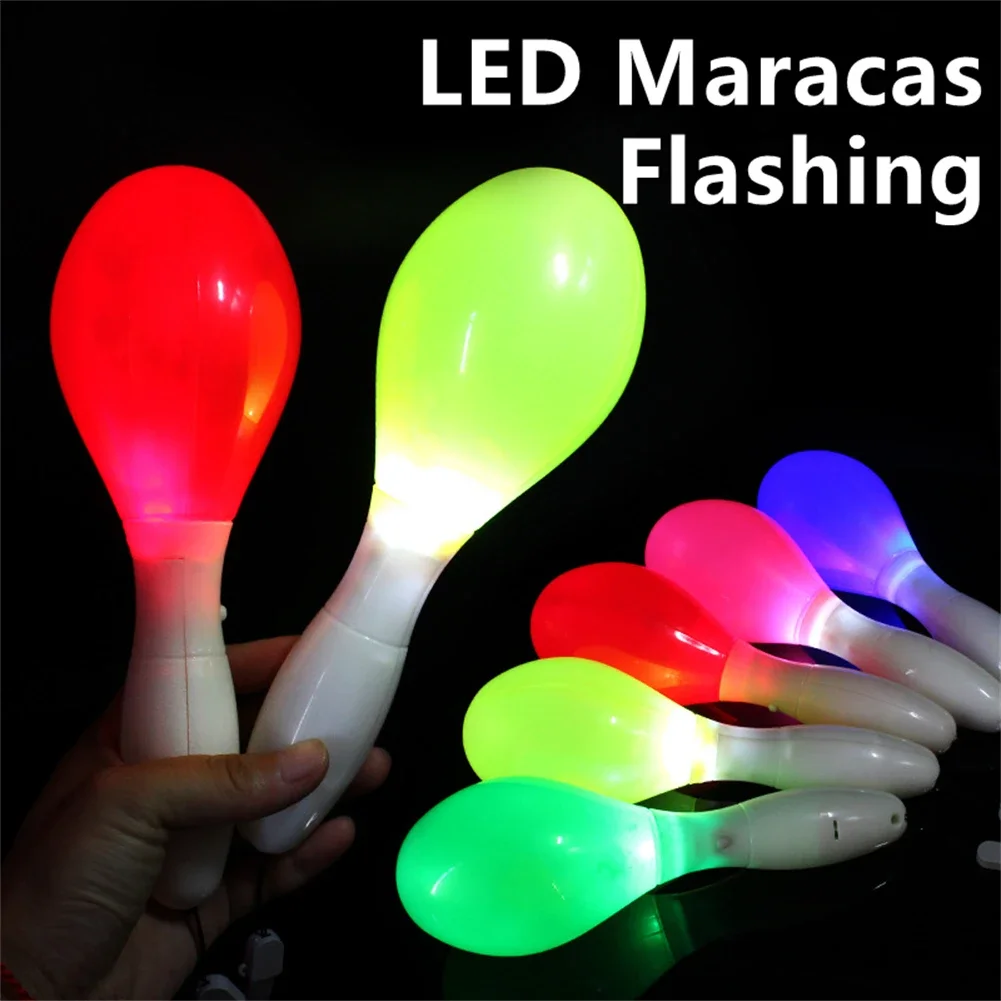 Multi Color LED Maracas Flashing Light Lamp Sensory Glowing Sand Hammer Toys KTV Bar Atmosphere Props For Concerts Parties
Multi Color LED Maracas Flashing Light Lamp Sensory Glowing Sand Hammer Toys KTV Bar Atmosphere Props For Concerts Parties