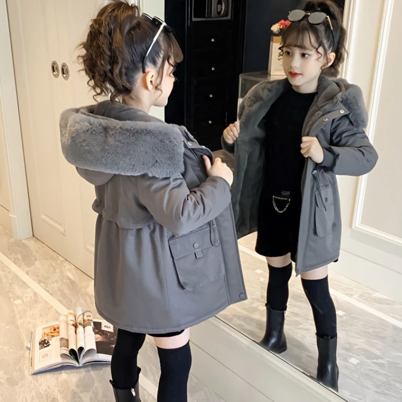 Jacket Child Girl Fur Hood Winter Coat 2023 New Korean Collar Overcoming Warmth Style for Big Kids Outerwear Down Cotton Parka
Jacket Child Girl Fur Hood Winter Coat 2023 New Korean Collar Overcoming Warmth Style for Big Kids Outerwear Down Cotton Parka