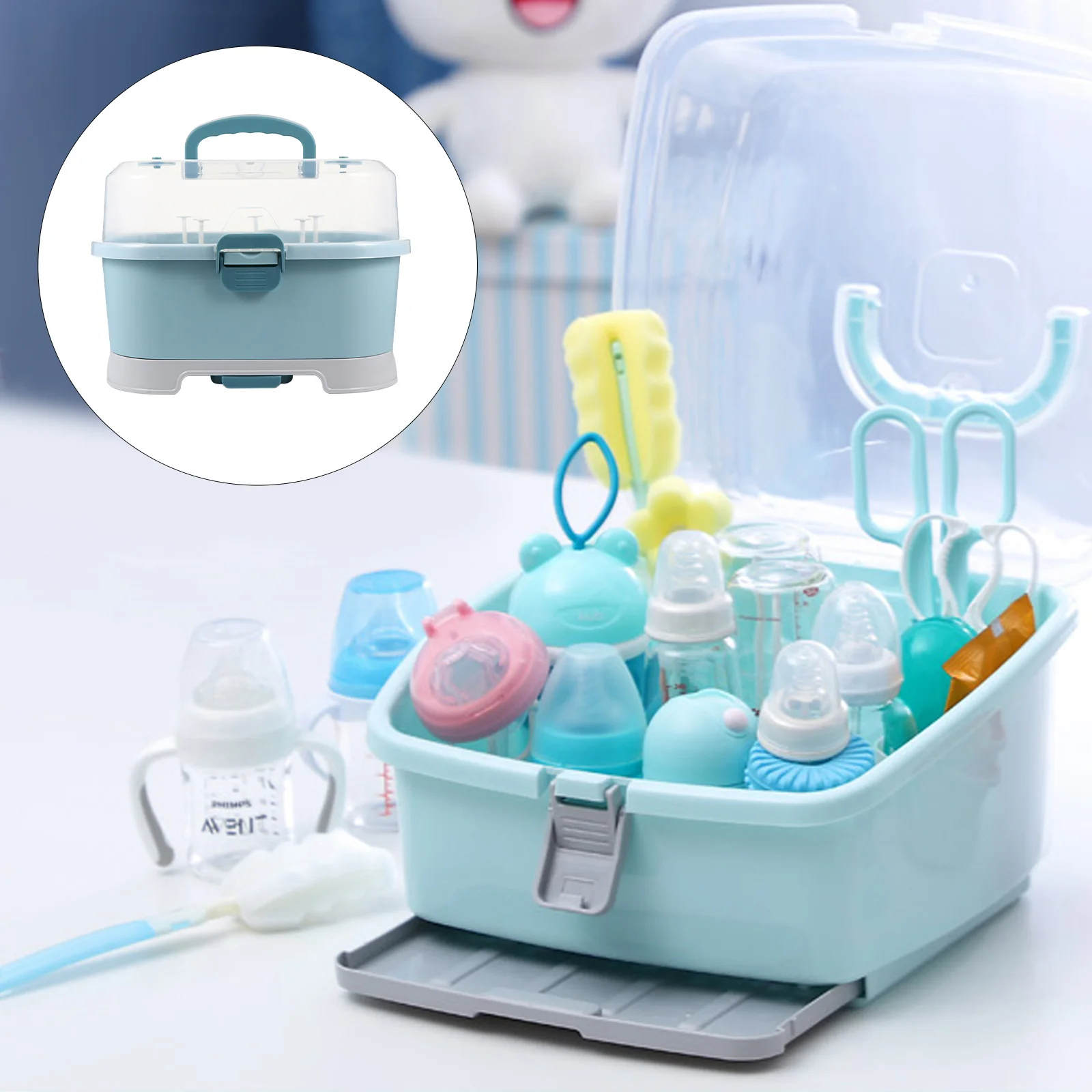 

Storage Box Mugs Baby Supplies Container Breastfeeding Milk Bottle Case Bottles Drainer Travel Dryer Holder