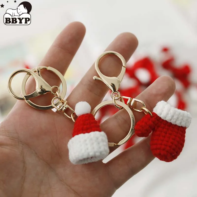 Handmade Cute Christmas Gloves Hat Keychain For Women Creative Knitting Car Keychain Cartoon Knitted Keyring For Keys Gifts
Handmade Cute Christmas Gloves Hat Keychain For Women Creative Knitting Car Keychain Cartoon Knitted Keyring For Keys Gifts