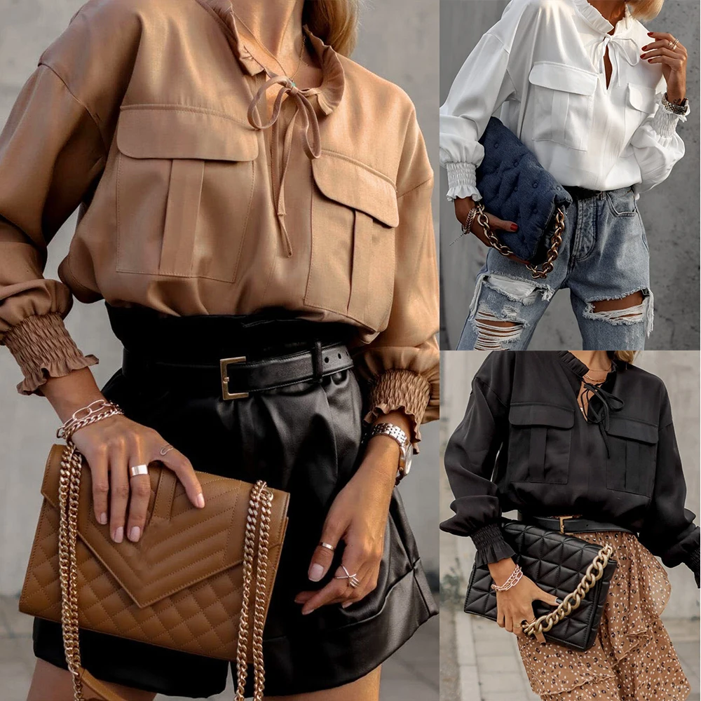 ZNU Korean Style Women Blouse Clothes Solid Ladies Shirt Tops Long Sleeve Spring Autumn Fashion Female Casual Loose Blouse
ZNU Korean Style Women Blouse Clothes Solid Ladies Shirt Tops Long Sleeve Spring Autumn Fashion Female Casual Loose Blouse