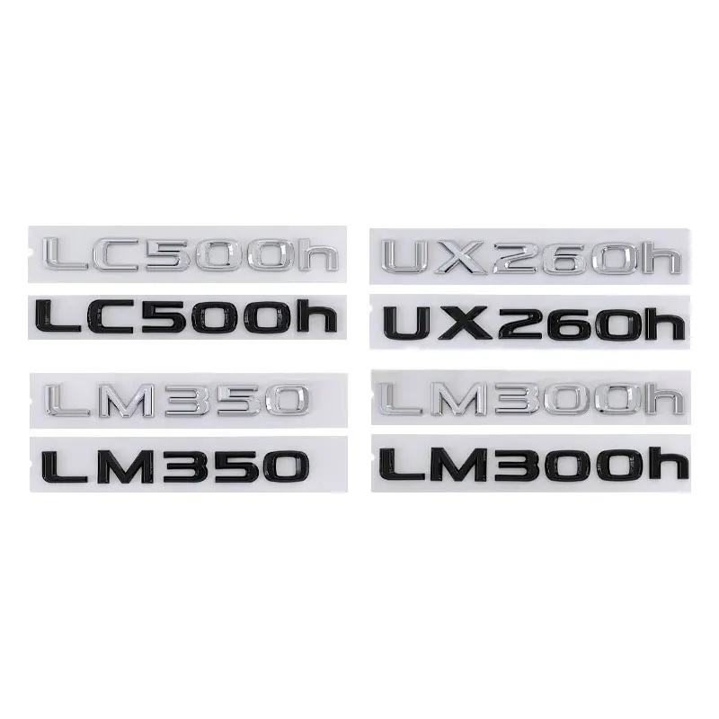 For Lexus refit trunk tail displacement labal car stickers LC500h UX260h 250h CT200h 200h LM350 300h 350h number decorate decals
For Lexus refit trunk tail displacement labal car stickers LC500h UX260h 250h CT200h 200h LM350 300h 350h number decorate decals