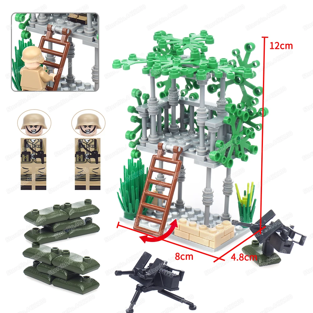 Jungle Military Armed Tower Building Block Assembled Moc WW2 Soldier Figures Weapons Patrol Defense Model Child Gift Boy Diy Toy
Jungle Military Armed Tower Building Block Assembled Moc WW2 Soldier Figures Weapons Patrol Defense Model Child Gift Boy Diy Toy