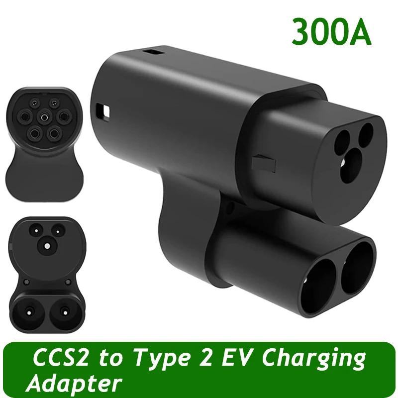 

Адаптер для зарядки от CCS2 до типа 2, разъем для зарядки для зарядного устройства EV, электрические транспортные средства, совместимые с Tesla Model 3/S/X/Y