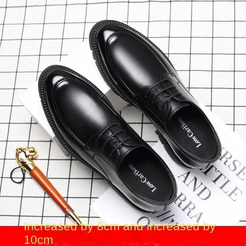 New Genuine Leather Thick soled business shoes for men heighten shoes Height Platform Casual Party Banquet Daily Lace-up rubber
New Genuine Leather Thick soled business shoes for men heighten shoes Height Platform Casual Party Banquet Daily Lace-up rubber