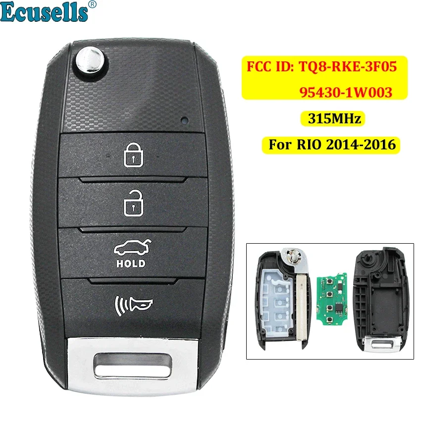 Флип-карта с кнопкой 3 + 1, 315 МГц для Kia Rio 2014-2016, идентификатор FCC: Φ 95430-1W003
Флип-карта с кнопкой 3 + 1, 315 МГц для Kia Rio 2014-2016, идентификатор FCC: Φ 95430-1W003