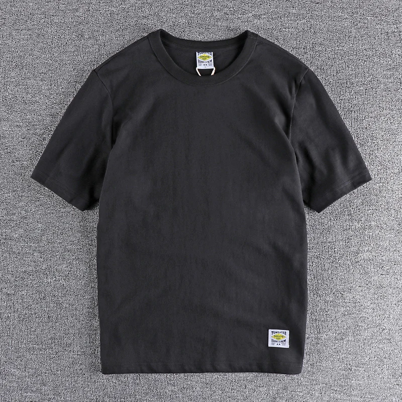 Summer New American Retro Short-sleeved O-neck Solid Color T-shirt Men's Fashion Simple 100% Cotton Washed Casual Sport Tops
Summer New American Retro Short-sleeved O-neck Solid Color T-shirt Men's Fashion Simple 100% Cotton Washed Casual Sport Tops