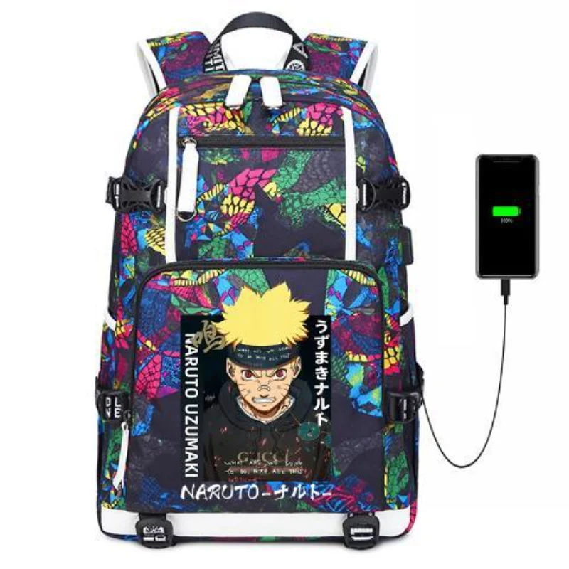

Naruto Series Cartoon Naruto Personality Backpack Trendy Brand Joint Backpack Large Capacity Youth Creative Schoolbag Male