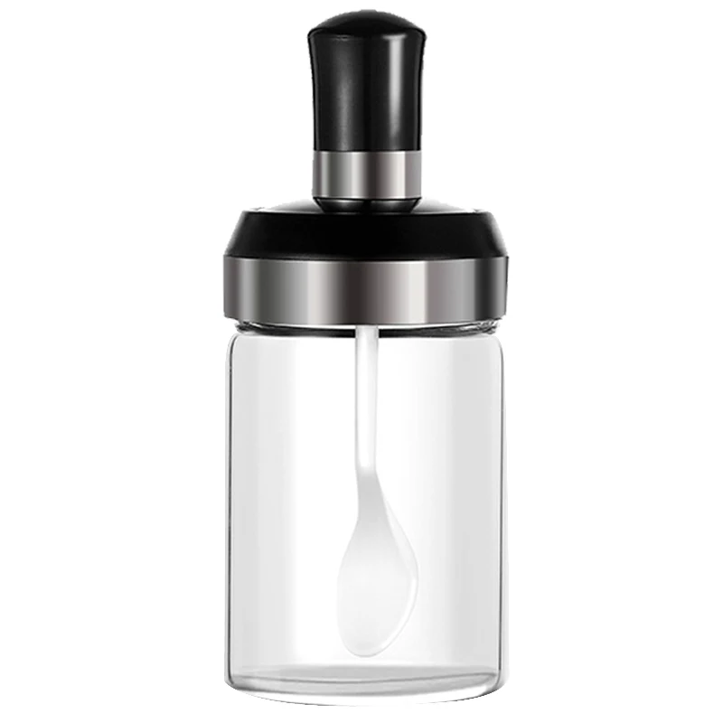 Stainless Steel Spoon Glass Condiment Bottle Sealed Seasoning Can MSG and Salt Shaker Kitchen Household
Stainless Steel Spoon Glass Condiment Bottle Sealed Seasoning Can MSG and Salt Shaker Kitchen Household