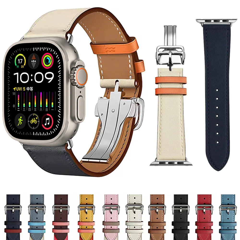 Кожаный ремешок для Apple Watch Band Ultra 2 1 49 мм 41 мм 45 мм 42 мм 44 мм, металлический звеньевой браслет для iWatch Series 9 8 7 6 5 3 Se
Кожаный ремешок для Apple Watch Band Ultra 2 1 49 мм 41 мм 45 мм 42 мм 44 мм, металлический звеньевой браслет для iWatch Series 9 8 7 6 5 3 Se