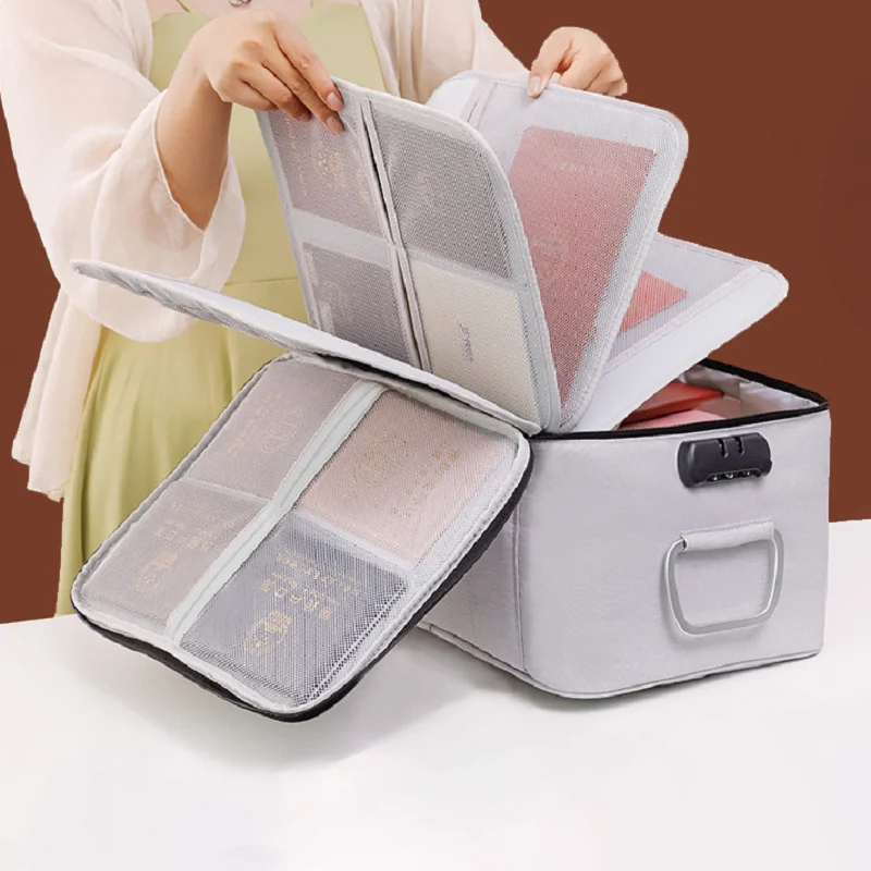 Document Storage Bag Large Capacity Waterproof File Storage Box Multifunctional Home Travel Holder Business Accessories Supplies 
Document Storage Bag Large Capacity Waterproof File Storage Box Multifunctional Home Travel Holder Business Accessories Supplies