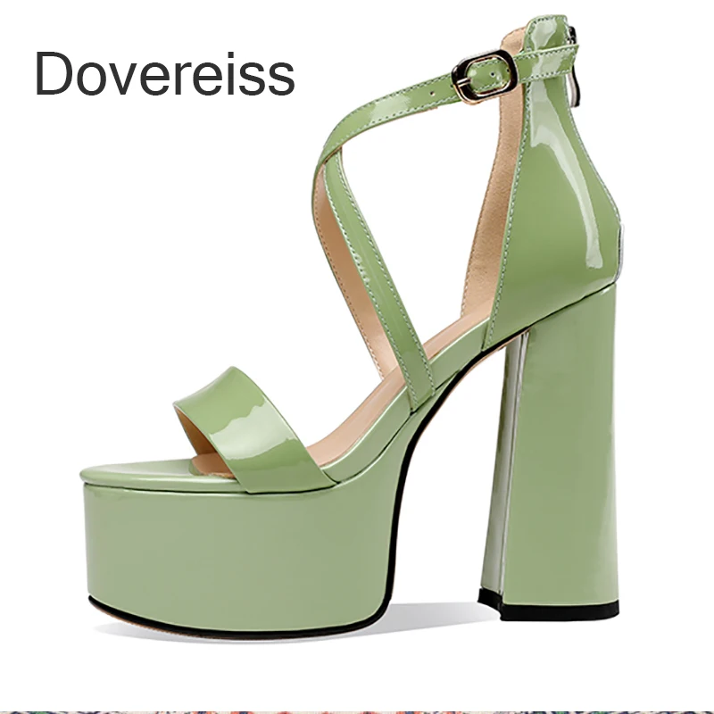 Dovereiss Summer Platform Green Nude Chunky Heels Back Zipper Sandals Women Fashion Waterproof Party Shoes Block Heels Sexy
Dovereiss Summer Platform Green Nude Chunky Heels Back Zipper Sandals Women Fashion Waterproof Party Shoes Block Heels Sexy