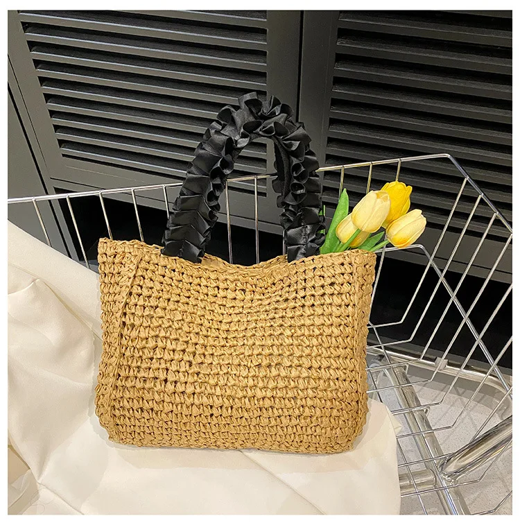 Ruched Handle Bohemian Straw Bag 16 Sa6c4823615e740d99f689d9d11fc4e48j