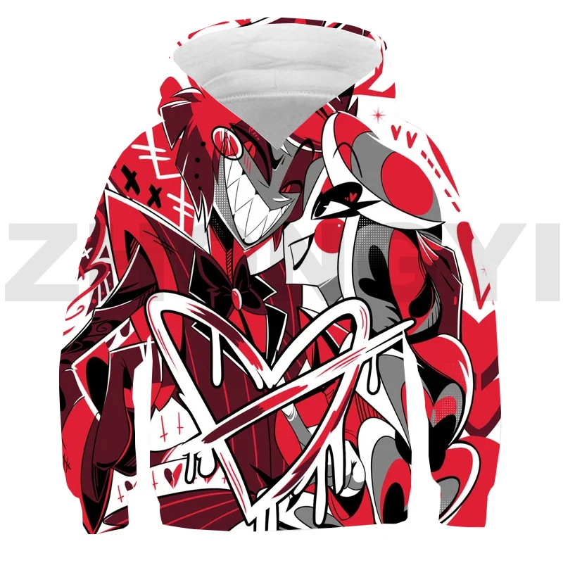 Толстовка с мультяшным принтом Hazbin 3D для мальчиков на весну и осень, Повседневный пуловер для отеля, спортивный костюм для девочек, модная детская одежда, Свитшот
Толстовка с мультяшным принтом Hazbin 3D для мальчиков на весну и осень, Повседневный пуловер для отеля, спортивный костюм для девочек, модная детская одежда, Свитшот