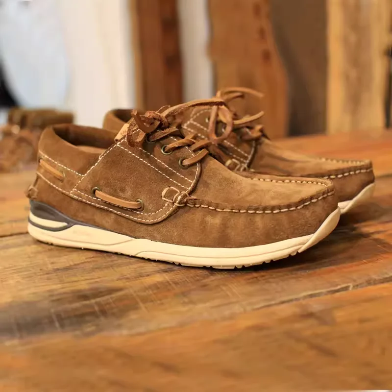 VISVIM casual suede and cowhide beanie shoes cork sweat-absorbent and breathable sailing shoes
VISVIM casual suede and cowhide beanie shoes cork sweat-absorbent and breathable sailing shoes