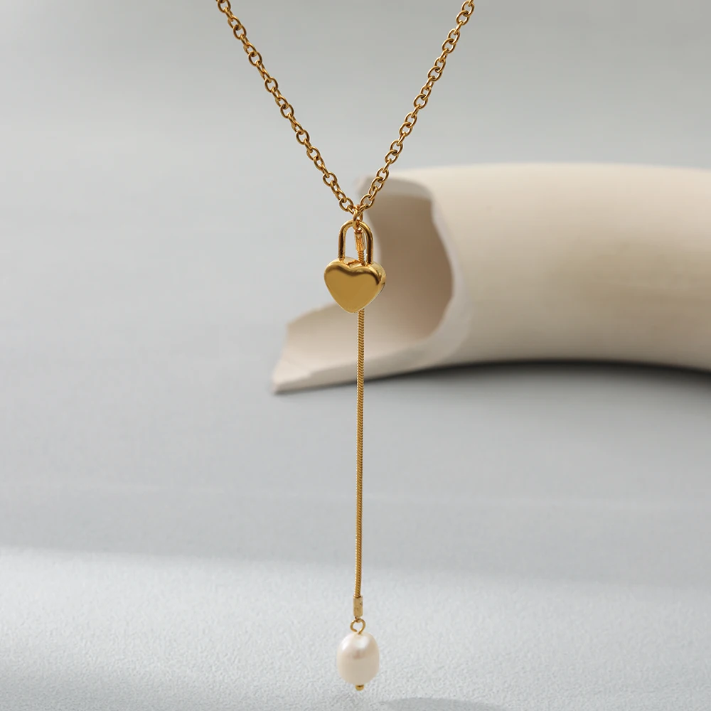 18K Real Gold Plated Simple Waterproof and Fade Resistant Stainless Steel Ladies Pendant Necklace Natural Freshwater Pearls
18K Real Gold Plated Simple Waterproof and Fade Resistant Stainless Steel Ladies Pendant Necklace Natural Freshwater Pearls