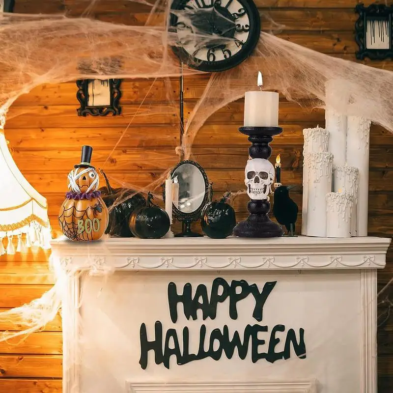 Skeleton Candle Holder durable Resin made Skull Candlestick for Halloween table decor for event parties house hold decorations
Skeleton Candle Holder durable Resin made Skull Candlestick for Halloween table decor for event parties house hold decorations