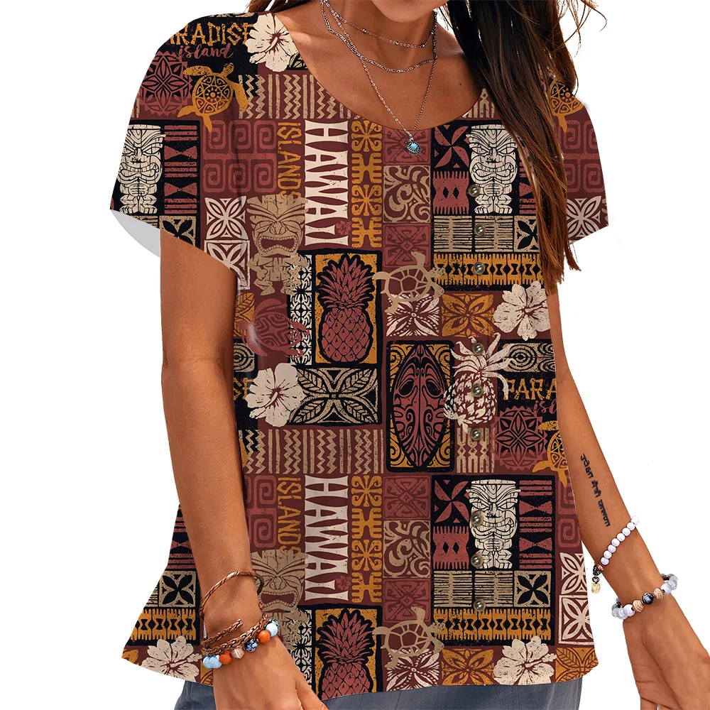 CLOOCL Women T-shirt Fashionable Retro Pattern 3D Printed Tees Button Decorate Short Sleeve Tops Summer Casual Female Blouses
CLOOCL Women T-shirt Fashionable Retro Pattern 3D Printed Tees Button Decorate Short Sleeve Tops Summer Casual Female Blouses